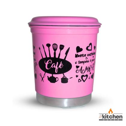 Imagem de Jogo Kit Lata Porta Mantimento em Aluminio Cores com Nome