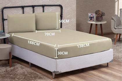 Imagem de Jogo Lençol Cama Box Casal 03 Peças Microfibra PREMIUM 150 Fios com Elástico