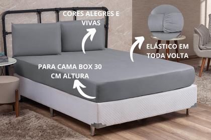 Imagem de Jogo Lençol Cama Box Solteiro 03 Peças Microfibra PREMIUM 150 Fios com Elástico