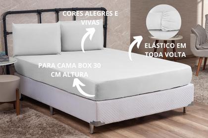 Imagem de Jogo Lençol Cama Box Solteiro 03 Peças Microfibra PREMIUM 150 Fios com Elástico