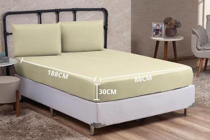 Imagem de Jogo Lençol Cama Box Solteiro 03 Peças Microfibra PREMIUM 150 Fios com Elástico