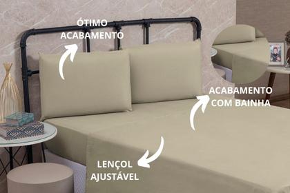 Imagem de Jogo Lençol Cama Box Solteiro 03 Peças Microfibra PREMIUM 150 Fios com Elástico