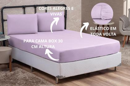 Imagem de Jogo Lençol Cama Box Solteiro 03 Peças Microfibra PREMIUM 150 Fios com Elástico