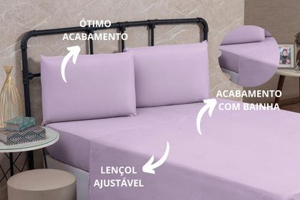 Imagem de Jogo Lençol Cama Box Solteiro 03 Peças Microfibra PREMIUM 150 Fios com Elástico