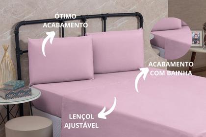 Imagem de Jogo Lençol Cama Box Solteiro 03 Peças Microfibra PREMIUM 150 Fios com Elástico