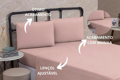 Imagem de Jogo Lençol Cama Box Solteiro 03 Peças Microfibra PREMIUM 150 Fios com Elástico