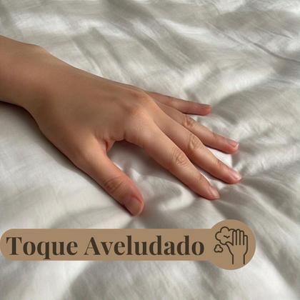 Imagem de Jogo Lençol Cama Queen 600 Fios Egípcios Algodão 04 Peças Percal Luxo