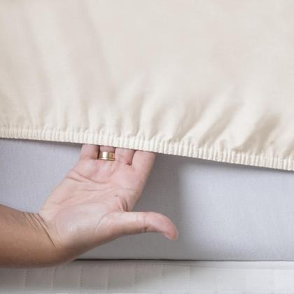 Imagem de Jogo Lençol Casal 100% Algodão 200 Fios 03 Pçs C/ Elástico Ponto Palito