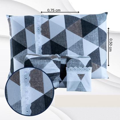 Imagem de Jogo Lençol Casal Estampado Elástico Malha 100% Algodão