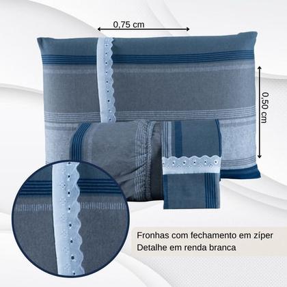 Imagem de Jogo Lençol Casal Estampado Elástico Malha 100% Algodão