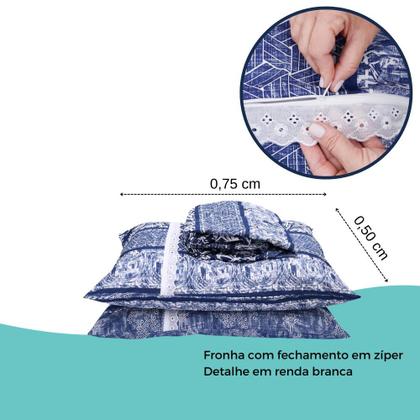 Imagem de Jogo Lençol Casal Estampado Elástico Malha 100% Algodão