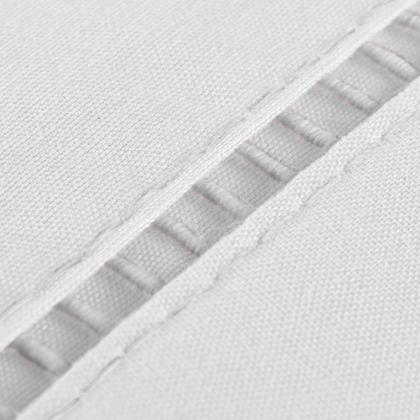 Imagem de Jogo Lençol Casal Padrão 3pçs Box 400 Fios Ponto Palito Branco