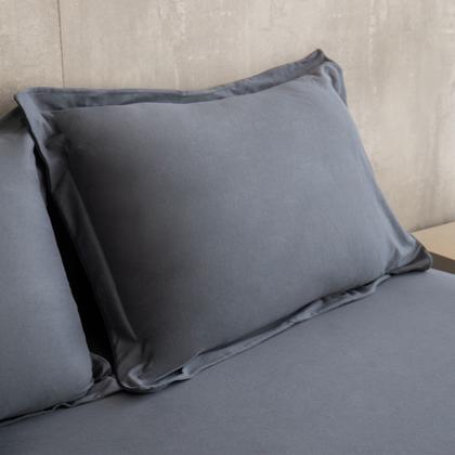 Imagem de Jogo Lençol de Malha Queen 3 Peças 100% Algodão com Fronhas