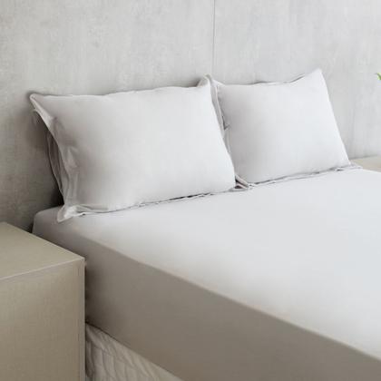 Imagem de Jogo Lençol de Malha Queen 3 Peças 100% Algodão com Fronhas