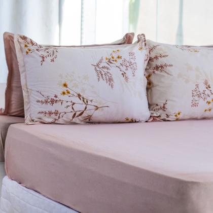 Imagem de Jogo Lençol de Malha Queen 3 Peças 100% Algodão com Fronhas