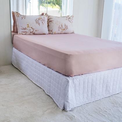 Imagem de Jogo Lençol de Malha Queen 3 Peças 100% Algodão com Fronhas