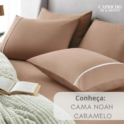Imagem de Jogo Lençol Elástico Queen 100 Algodão Percal 3 Pçs Karsten