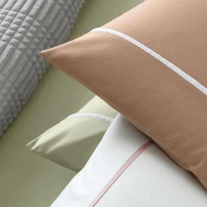 Imagem de Jogo Lençol Elástico Queen 100 Algodão Percal 3 Pçs Karsten