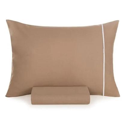 Imagem de Jogo Lençol Elástico Queen 100 Algodão Percal 3 Pçs Karsten