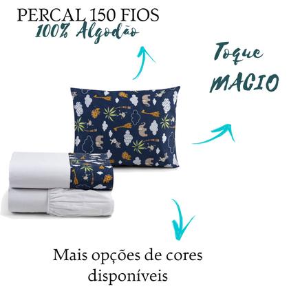 Imagem de Jogo Lençol Infantil Cama Solteiro Kit 3 Pçs Com Fronha