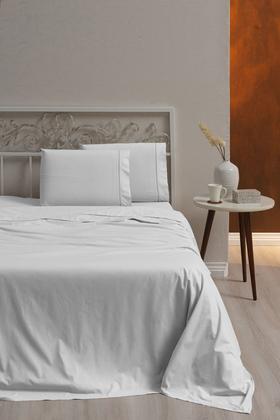 Imagem de Jogo lençol queen 4 peças 100% algodão 400 fios branco