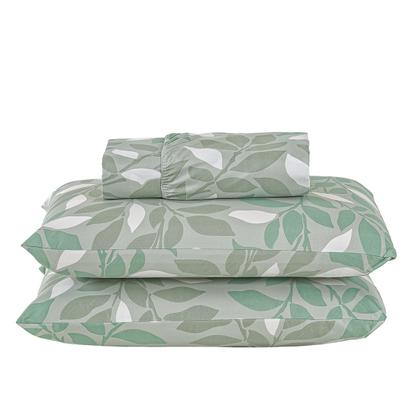 Imagem de Jogo Lençol Queen Percal 400 Fios 3 Pçs Estampado E Macio