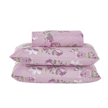 Imagem de Jogo Lençol Queen Percal 400 Fios 3 Pçs Estampado E Macio