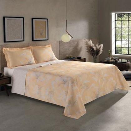 Imagem de Jogo Lençol Solteiro Duplo Rubi Algodão 200 Fios Naomi