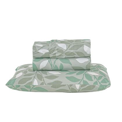 Imagem de Jogo Lençol Solteiro Percal 400 Fios 3 Pçs Estampado E Macio