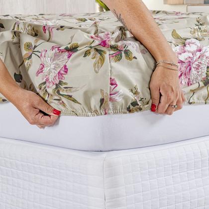 Imagem de Jogo Lençol Solteiro Percal 400 Fios 3 Pçs Estampado E Macio