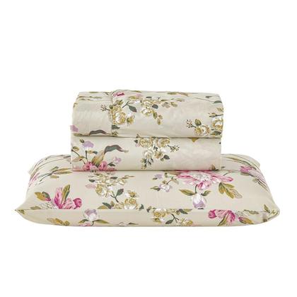 Imagem de Jogo Lençol Solteiro Percal 400 Fios 3 Pçs Estampado E Macio