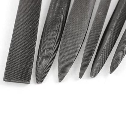 Imagem de Jogo lima agulha kit 6 com cabo madeira afiar triangular