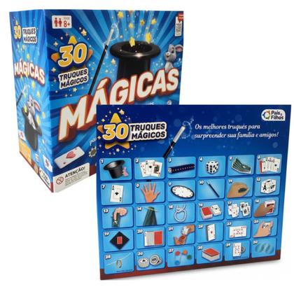 Imagem de Jogo Mágicas Caixa 30 Truques Cartola Varinha Pais & Filhos