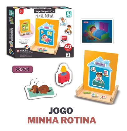 Imagem de Jogo Magnético Minha Rotina 40 Peças Magnéticas 0466 - Nig