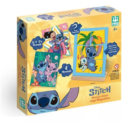 Imagem de Jogo Magnético Mosaico Disney Stitch 4146 - Nig Brinquedos