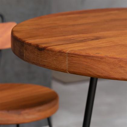 Imagem de Jogo Mesa Bistrô 2 Banquetas Alta Com Encosto Bar Cozinha Balcão - ÉdeCasaMóveis