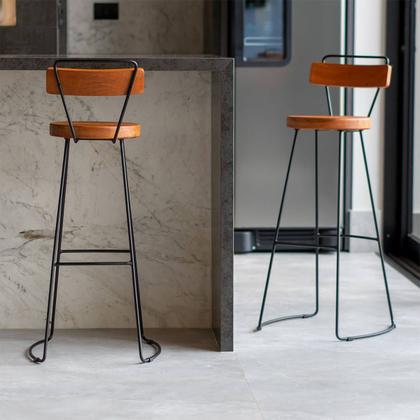 Imagem de Jogo Mesa Bistrô 2 Banquetas Alta Com Encosto Bar Cozinha Balcão - ÉdeCasaMóveis