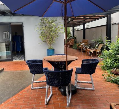 Imagem de Jogo Mesa Elegance Corda Nautica, 4 Cadeiras 1 Base Cor Preta