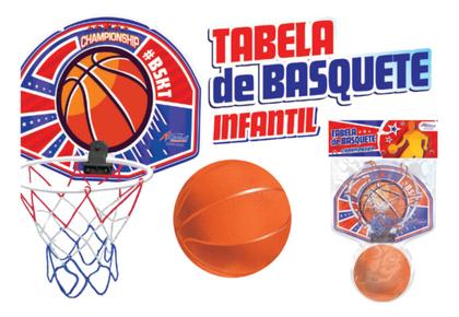 Imagem de Jogo Mini Basquete Infantil Tabela Cesta Bola Para Parede