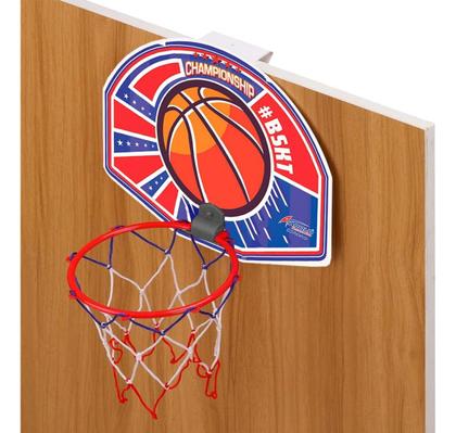 Imagem de Jogo Mini Basquete Infantil Tabela Cesta Bola Para Parede
