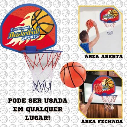 Imagem de Jogo Mini Basquete Infantil Tabela Cesta Bola Para Porta Parede - VIP