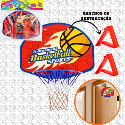 Imagem de Jogo Mini Basquete Infantil Tabela Cesta Bola Para Porta Parede - VIP