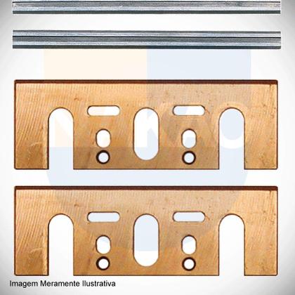 Imagem de Jogo Mini Faca para Plaina 82mm com Placa Ajustável D-07951 Makita