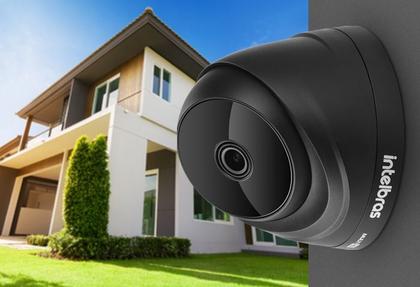 Imagem de Jogo Monitoramento Cameras Segurança Intelbras Via App Dvr 4 Canais e 3 Cameras Black Internas