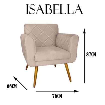 Imagem de Jogo Namoradeira e 2 Poltrona Decorativa Para Recepção Isabella Suede Branco - LM DECOR