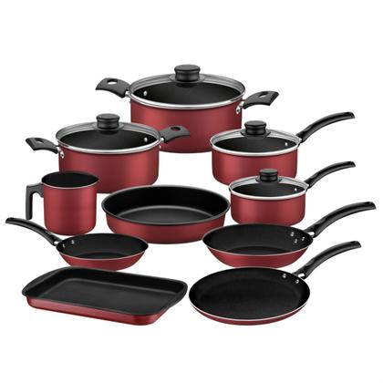 Imagem de Jogo Panelas 10 PeÇas Antiaderente Turim Vermelho Tramontina