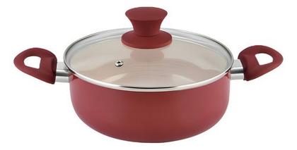 Imagem de Jogo Panelas 5 Pças Cerâmica Cereja Vermelha Veneza Vermelho