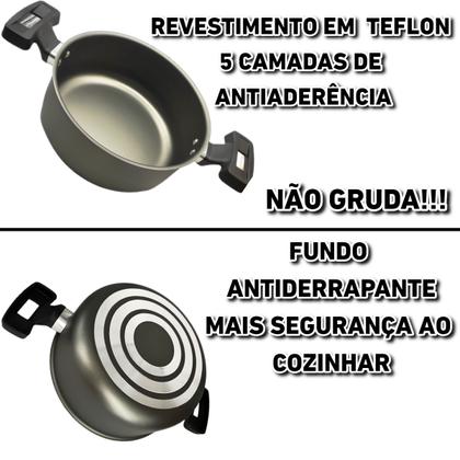 Imagem de Jogo Panelas 8 Pçs Antiaderente Com Tampa Vidro