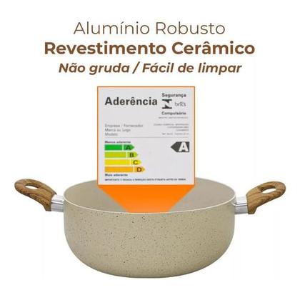 Imagem de Jogo Panelas Antiaderente Revestimento Cerâmica Ibizza Sahara