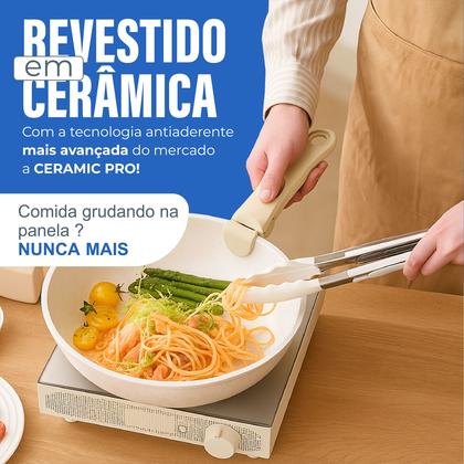 Imagem de Jogo Panelas Cerâmica Antiaderente Indução E Gás Com Cabo Removível Linha Premium
